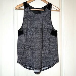 Lululemon Sculpt Tank II Twillines Salt Alpine W/B Mesh Top Gym Yoga Workout
